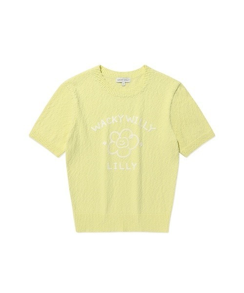 Wacky WiLLy(ワッキーウィリー)の「WOMEN'S BIG LILY GRAPHIC SHORT SLEEVE KNIT(ニット/セーター・レディース・ブルー/クリーム/グリーン・SMALL/MEDIUM/LARGE)」の13枚目の写真