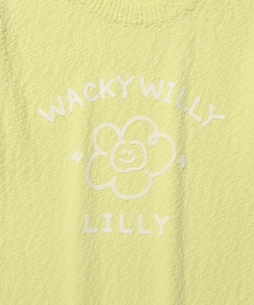 Wacky WiLLy(ワッキーウィリー)の「WOMEN'S BIG LILY GRAPHIC SHORT SLEEVE KNIT(ニット/セーター・レディース・ブルー/クリーム/グリーン・SMALL/MEDIUM/LARGE)」の10枚目の写真