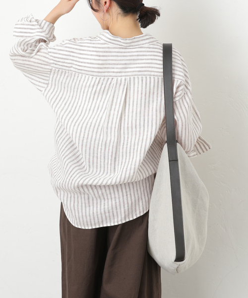 JOURNAL STANDARD relume(ジャーナルスタンダード レリューム)の「No.66フレンチリネンビッグスキッパー(シャツ/ブラウス・レディース・グレー/ブラウン/レッド/イエロー・FREE)」の21枚目の写真