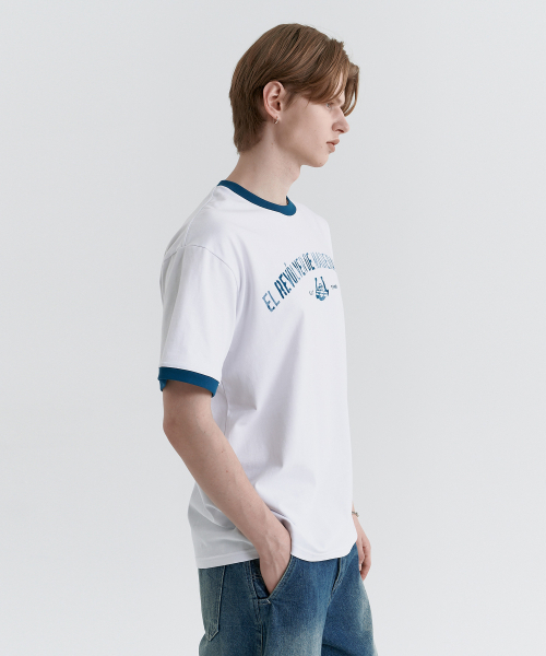 MAGOODGAN（メックウッドガン）の「スウェグバー3591 レタリングセミオーバーフィットオフホワイトリンガー半袖Tシャツ（Tシャツ/カットソー・レディース・その他・SMALL/MEDIUM/LARGE/X-LARGE）」の4枚目の写真