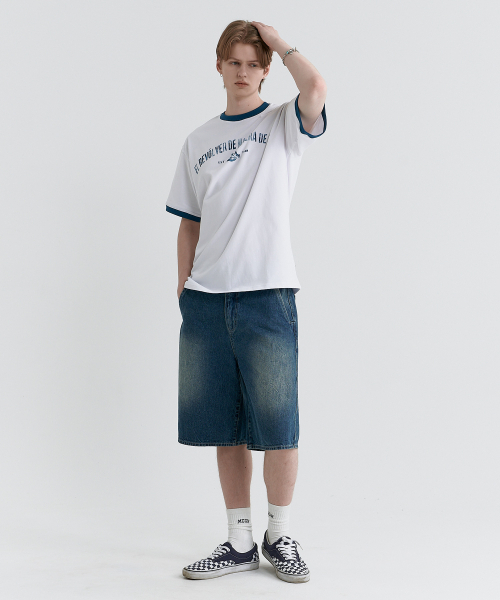 MAGOODGAN（メックウッドガン）の「スウェグバー3591 レタリングセミオーバーフィットオフホワイトリンガー半袖Tシャツ（Tシャツ/カットソー・レディース・その他・SMALL/MEDIUM/LARGE/X-LARGE）」の5枚目の写真