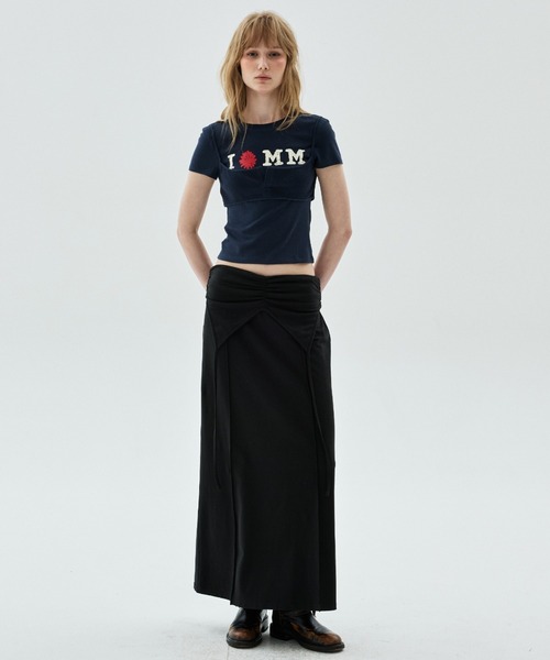 Mardi Mercredi(マルディメクルディ)の「TSHIRT CRACKED IFMM LAYERED DETAIL / Tシャツ クラック IFMM レイヤード ディテール(Tシャツ/カットソー・レディース・レッド/アッシュブラウン/グレー/ネイビー・FREE)」の18枚目の写真