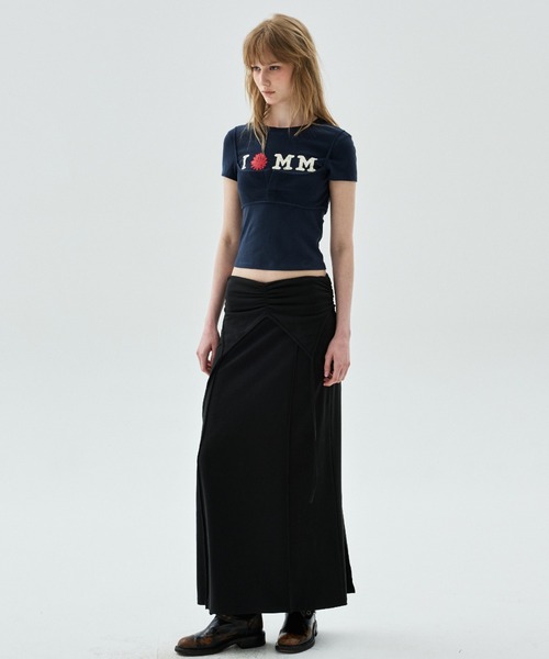 Mardi Mercredi(マルディメクルディ)の「TSHIRT CRACKED IFMM LAYERED DETAIL / Tシャツ クラック IFMM レイヤード ディテール(Tシャツ/カットソー・レディース・レッド/アッシュブラウン/グレー/ネイビー・FREE)」の19枚目の写真