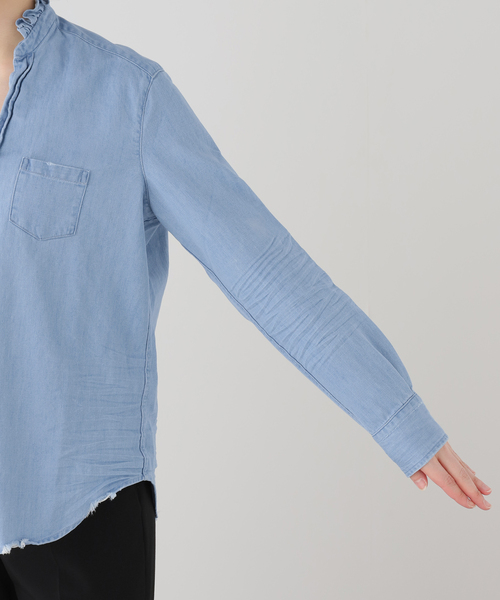 Frank&Eileen（フランクアンドアイリーン）の「【FRANK＆EILEEN /フランクアンドアイリーン】Famous Denim：シャツ（シャツ/ブラウス・レディース・ブルー系その他・X-SMALL）」の4枚目の写真