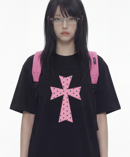GRAVER（グレーバー）の「[ユニセックス]ドットクロス半袖Tシャツ_5カラー（Tシャツ/カットソー・レディース・ブラック/ブラック系その他2/スカイブルー/ホワイト系その他2/チャコールグレー/ホワイト/サンドベージュ・SMALL/MEDIUM/LARGE/X-SMALL）」の19枚目の写真