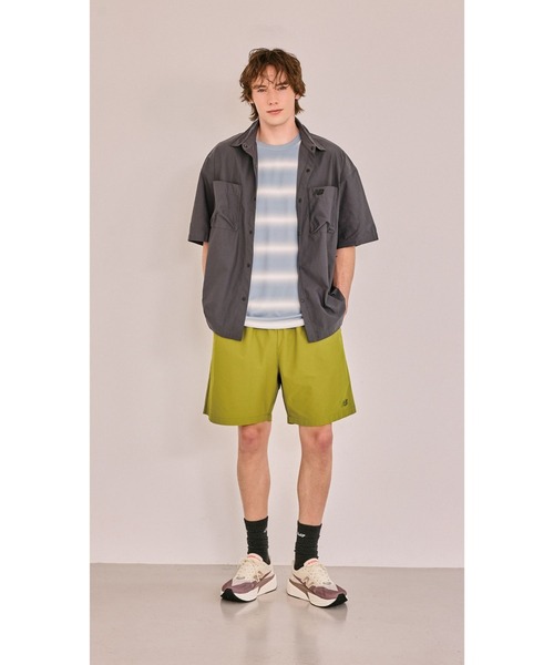 NEW BALANCE（ニューバランス）の「ブリーザブルニットショーツ（その他パンツ・メンズ・ライトオリーブ/ダークブラック・LARGE/X-LARGE/XX-LARGE/SMALL/MEDIUM）」の3枚目の写真