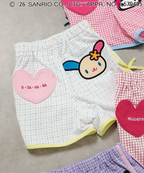 sanrio(산리오)의 「산리오 캐릭터즈 페이스 포켓 팬츠(그 외 팬츠)」｜오프 화이트