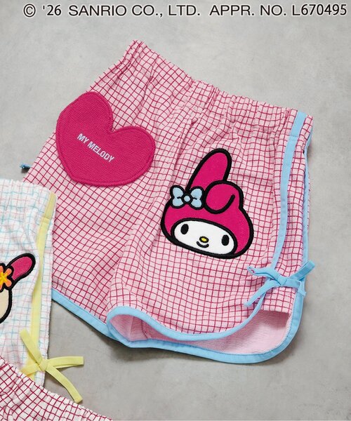 sanrio(산리오)의 「산리오 캐릭터즈 페이스 포켓 팬츠(그 외 팬츠)」｜핑크