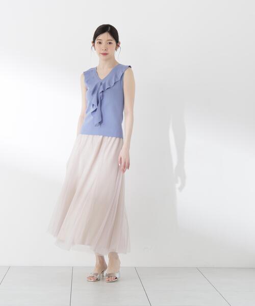 PROPORTION BODY DRESSING(プロポーションボディドレッシング)の「マチ付きチュールスカート / 1216120505(スカート・レディース・ブラック/ベージュ・MEDIUM/P/S/SMALL)」の2枚目の写真