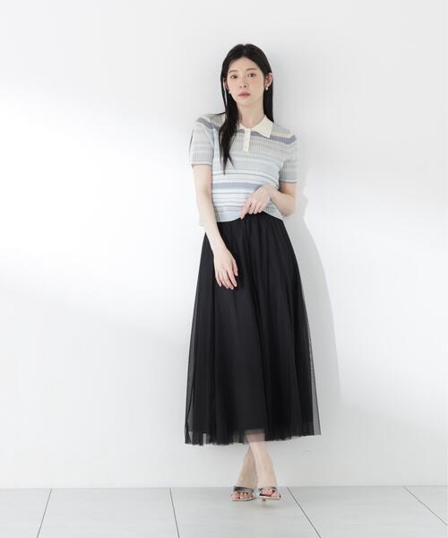 PROPORTION BODY DRESSING(プロポーションボディドレッシング)の「マチ付きチュールスカート / 1216120505(スカート・レディース・ブラック/ベージュ・MEDIUM/P/S/SMALL)」の6枚目の写真