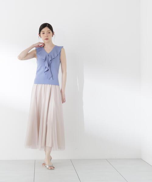 PROPORTION BODY DRESSING(プロポーションボディドレッシング)の「マチ付きチュールスカート / 1216120505(スカート・レディース・ブラック/ベージュ・MEDIUM/P/S/SMALL)」の17枚目の写真