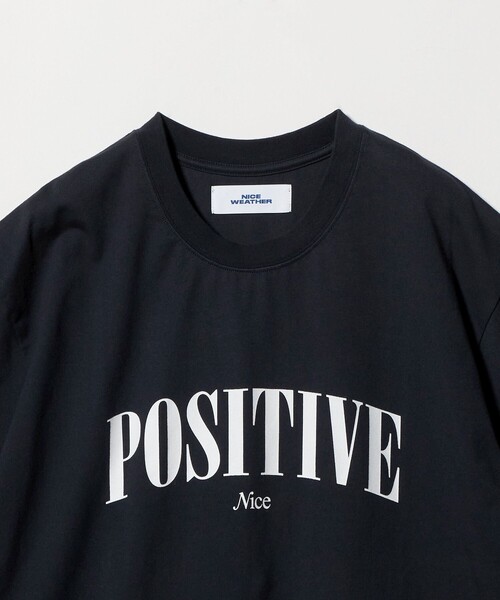 NICE WEATHER(ナイスウェザー)の「<NICE WEATHER>POSITIVE ショートスリーブ Tシャツ(Tシャツ/カットソー・メンズ・ネイビー/レッド・XS/M/S/L)」の9枚目の写真