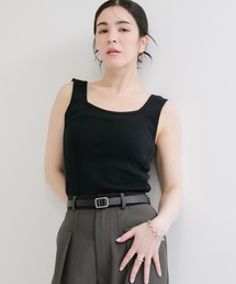 【Miller/ミラー】SQUARE NECK PANEL RIBBED TANKTOP