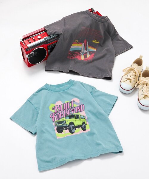 BREEZE(ブリーズ)の「ヴィンテージグラフィック半袖Tシャツ(Tシャツ/カットソー・キッズ・ブルー/チャコール・130/120/100/90/150/140/110)」の5枚目の写真