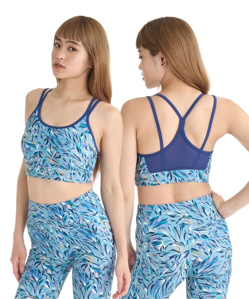 ROXY(ロキシー)の「ROXY FITNESS BREEZE FLOW BRA ブラトップ /QUIK DRY/UVカット 【2026年夏モデル】(その他トップス・レディース・ブルー/ブラック/マルチ・LARGE/MEDIUM/SMALL)」の2枚目の写真