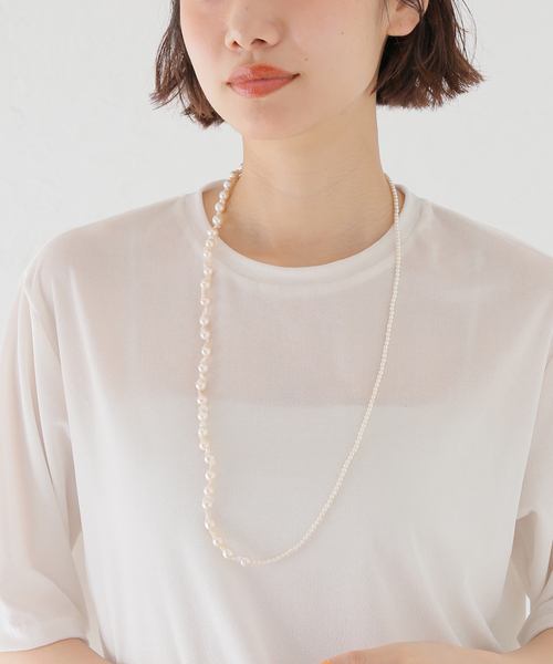 IENA(イエナ)の「AYUS/アユス AKOYA NATURAL BAROQUE PEARL ネックレス N27-2(ネックレス・レディース・ホワイト・1)」の2枚目の写真