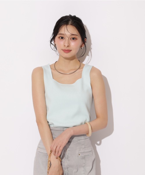Apuweiser-riche(アプワイザーリッシェ)の「スクエアベーシックタンク(Tシャツ/カットソー・レディース・ホワイト/ブラック系その他/ブラック/ピンク/ライトブルー・2)」の10枚目の写真