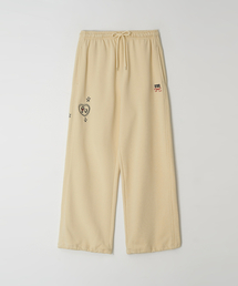 DRAWING PONY STITCH SWEAT JOGGER PANTS SOFT YELLOW