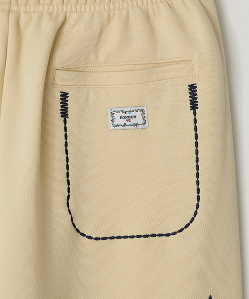 RONRON(ロンロン)の「DRAWING PONY STITCH SWEAT JOGGER PANTS SOFT YELLOW(スウェットパンツ・レディース・その他・FREE)」の3枚目の写真