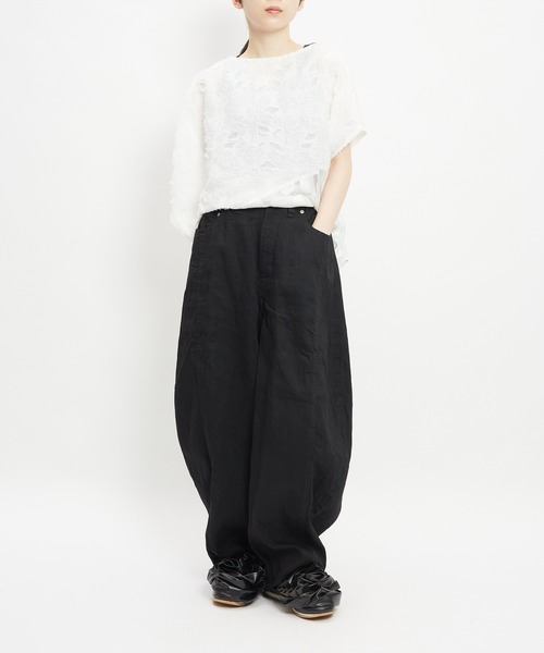 gomme(ゴム)の「バレルデニムパンツ(デニムパンツ・レディース・チャコールグレー/ブラック・MEDIUM)」の7枚目の写真