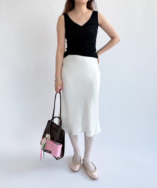 EDIT. FOR LULU(エディットフォールル)の「【NOHRA/ノーラ】Cotton rib tank top(タンクトップ・レディース・ホワイト/ブラック・SMALL)」の6枚目の写真