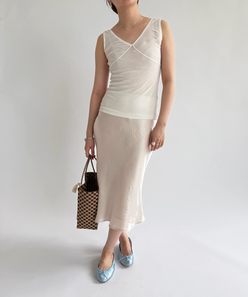 EDIT. FOR LULU(エディットフォールル)の「【NOHRA/ノーラ】Cotton rib tank top(タンクトップ・レディース・ホワイト/ブラック・SMALL)」の8枚目の写真