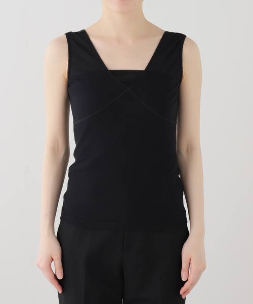 EDIT. FOR LULU(エディットフォールル)の「【NOHRA/ノーラ】Cotton rib tank top(タンクトップ・レディース・ホワイト/ブラック・SMALL)」の11枚目の写真