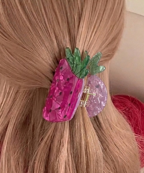 DiamondHearts（ダイヤモンドハーツ）の「フルーツモチーフ ジューシーカラー ヘアクリップ（バレッタ/ヘアクリップ・レディース・B/G/I/D/E/J・FREE）」の5枚目の写真