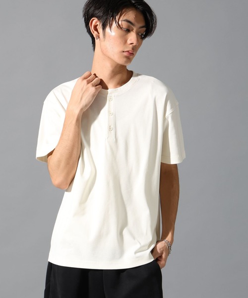 LAND MUSEUM(ランドミュージアム)の「LAND MUSEUM/ヘンリータイト半袖T(Tシャツ/カットソー・メンズ・ブラック/チャコール/ホワイト・LARGE/MEDIUM)」の7枚目の写真
