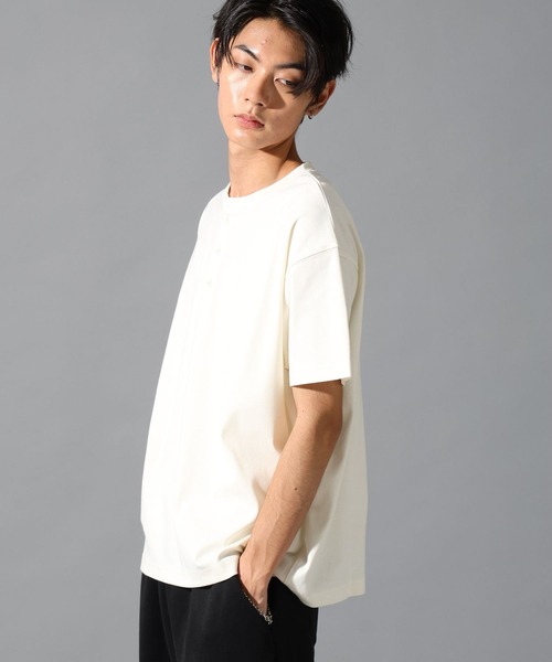 LAND MUSEUM(ランドミュージアム)の「LAND MUSEUM/ヘンリータイト半袖T(Tシャツ/カットソー・メンズ・ブラック/チャコール/ホワイト・LARGE/MEDIUM)」の8枚目の写真