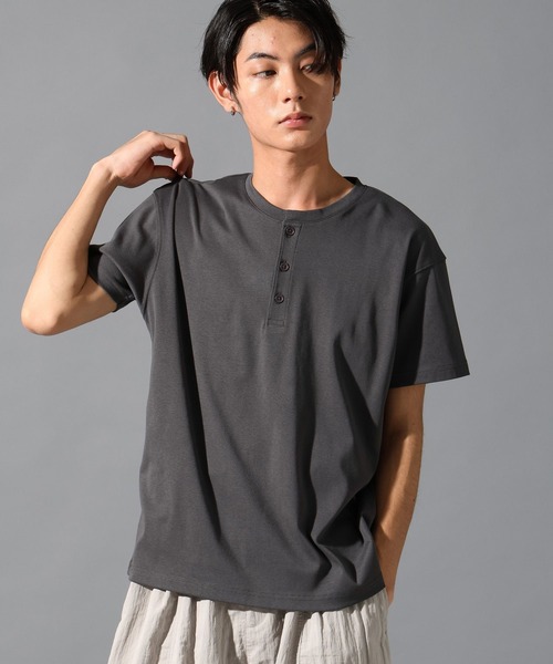 LAND MUSEUM(ランドミュージアム)の「LAND MUSEUM/ヘンリータイト半袖T(Tシャツ/カットソー・メンズ・ブラック/チャコール/ホワイト・LARGE/MEDIUM)」の13枚目の写真