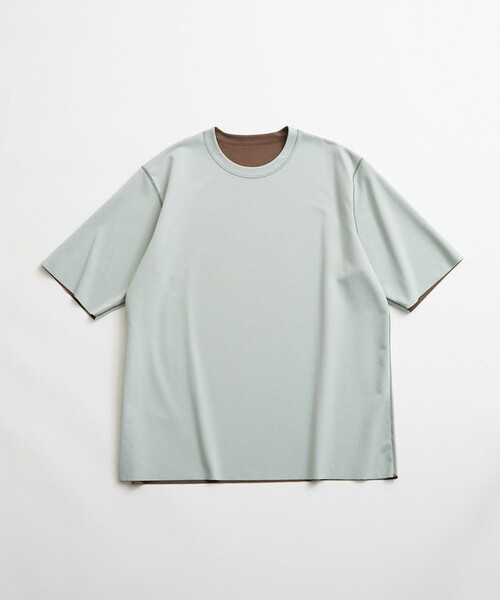 ADAM ET ROPE'(アダムエロペ)の「26SS ハイゲージシャンブレーリバーシブルTEE(Tシャツ/カットソー・メンズ・ブラック/ベージュ系その他/ダークブラウン/ネイビー・L/M)」の10枚目の写真