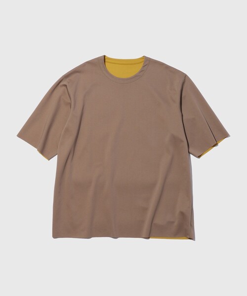 ADAM ET ROPE'(アダムエロペ)の「26SS ハイゲージシャンブレーリバーシブルTEE(Tシャツ/カットソー・メンズ・ブラック/ベージュ系その他/ダークブラウン/ネイビー・L/M)」の11枚目の写真