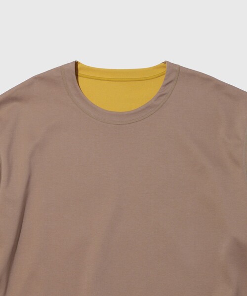 ADAM ET ROPE'(アダムエロペ)の「26SS ハイゲージシャンブレーリバーシブルTEE(Tシャツ/カットソー・メンズ・ブラック/ベージュ系その他/ダークブラウン/ネイビー・L/M)」の13枚目の写真