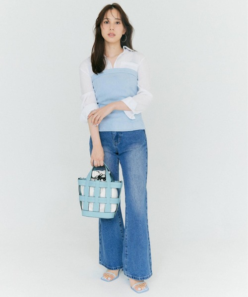 BLUE×PALANG(ブルーパラン)の「B SEMI FLARE DENIM(デニムパンツ・レディース・インディゴブルー・SMALL/MEDIUM)」の2枚目の写真