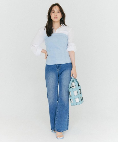 BLUE×PALANG(ブルーパラン)の「B SEMI FLARE DENIM(デニムパンツ・レディース・インディゴブルー・SMALL/MEDIUM)」の3枚目の写真