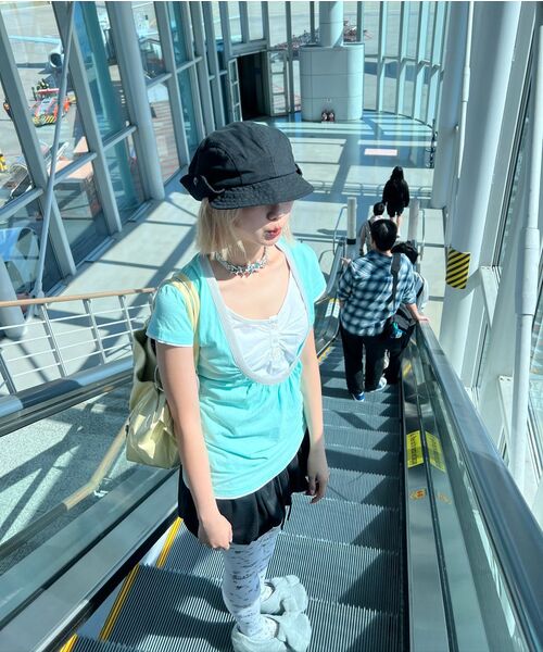 OAFISH(オアフィッシュ)の「Shirring U neck T-shirts, Mint(Tシャツ/カットソー・レディース・その他・FREE)」の3枚目の写真