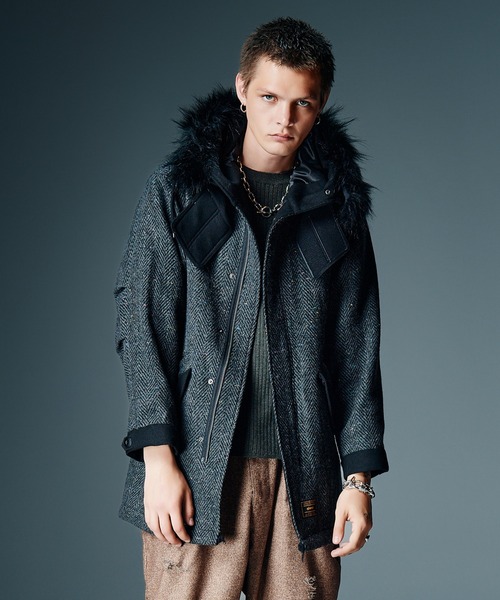 High Neck Mods Coat / ハイネックモッズコート（モッズコート