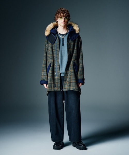 glamb(グラム)の「High Neck Mods Coat / ハイネックモッズコート(モッズコート・メンズ・グレー/グリーン/チャコール・S/M/L)」の18枚目の写真