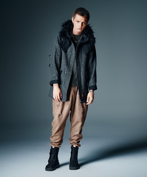 glamb(グラム)の「High Neck Mods Coat / ハイネックモッズコート(モッズコート・メンズ・グレー/グリーン/チャコール・S/M/L)」の14枚目の写真