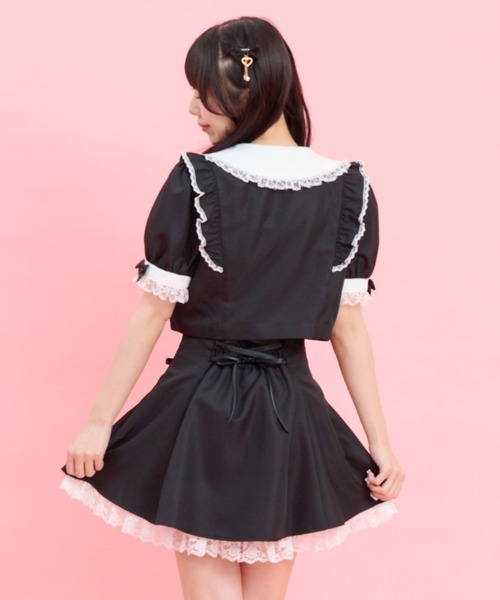 Secret Honey(シークレットハニー)の「ショート丈×スカパンセットアップ(セットアップ・レディース・ブラック/ブルー・MEDIUM)」の7枚目の写真
