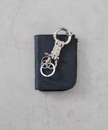 SENTI（センティ）の「BRAIDING LEATHER Ｗ RING KEYCHAIN / ブレーディング レザー ダブルリング キーチェーン（キーホルダー）」