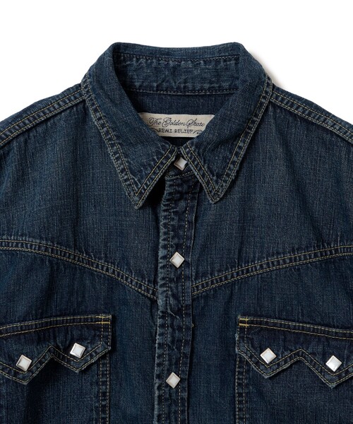 REMI RELIEF（レミレリーフ）の「【イベント限定】【別注】REMI RELIEF / Denim Western shirt Classic Fit Wash（シャツ/ブラウス・メンズ・ブルー・XXX-LARGE/XX-LARGE/X-LARGE/LARGE/MEDIUM/SMALL）」の3枚目の写真