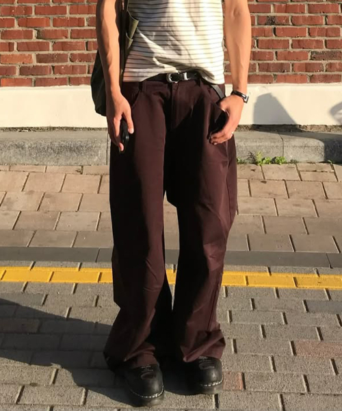 INTEMPOMOOD(インテンポムード)の「ファイヤーワークワイドパンツ_バーガンディ(その他パンツ・メンズ・バーガンディー・MEDIUM/LARGE/X-LARGE)」の1枚目の写真