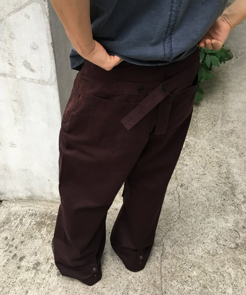 INTEMPOMOOD(インテンポムード)の「ファイヤーワークワイドパンツ_バーガンディ(その他パンツ・メンズ・バーガンディー・MEDIUM/LARGE/X-LARGE)」の3枚目の写真