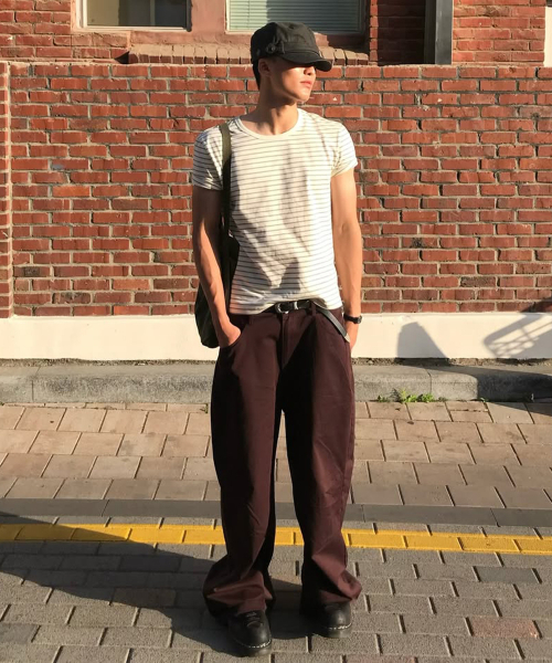 INTEMPOMOOD(インテンポムード)の「ファイヤーワークワイドパンツ_バーガンディ(その他パンツ・メンズ・バーガンディー・MEDIUM/LARGE/X-LARGE)」の4枚目の写真