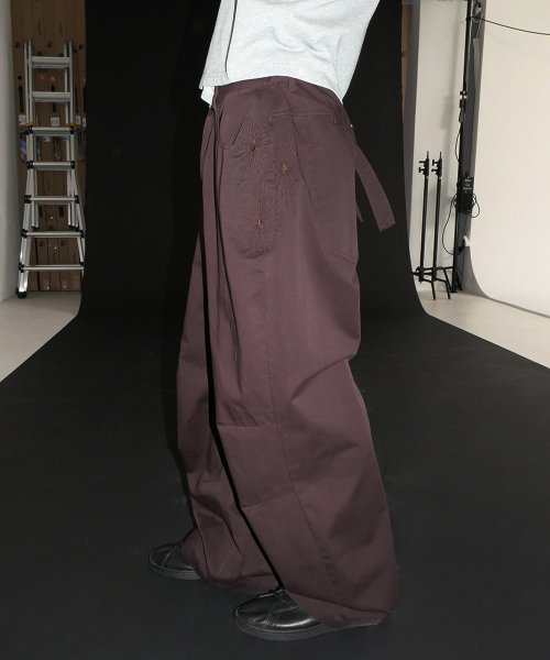 INTEMPOMOOD(インテンポムード)の「ファイヤーワークワイドパンツ_バーガンディ(その他パンツ・メンズ・バーガンディー・MEDIUM/LARGE/X-LARGE)」の7枚目の写真