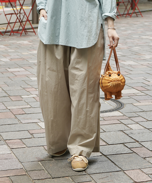 JOURNAL STANDARD LUXE(ジャーナルスタンダード ラックス)の「スジャータコットン タックパンツ(その他パンツ・レディース・ブラック/ベージュ・FREE)」の2枚目の写真