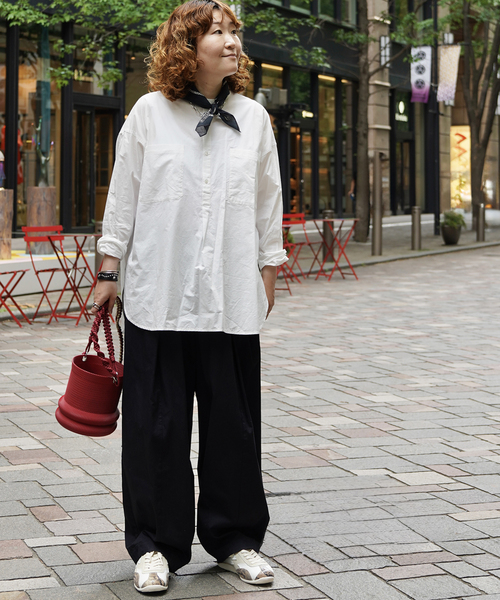 JOURNAL STANDARD LUXE(ジャーナルスタンダード ラックス)の「スジャータコットン タックパンツ(その他パンツ・レディース・ブラック/ベージュ・FREE)」の11枚目の写真