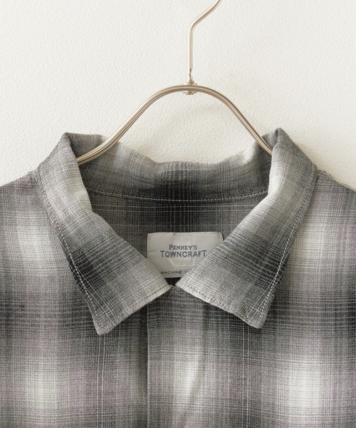 DAN RIVER(ダンリバー )の「DAN RIVER/ダンリバー 60S OMBRE LOOP COLLAR S/S SHIRTS オンブレチェック チェックシャツ 半袖 秋 秋服 2026年秋冬(シャツ/ブラウス・メンズ・グレー/グレー系・S/M/L)」の8枚目の写真